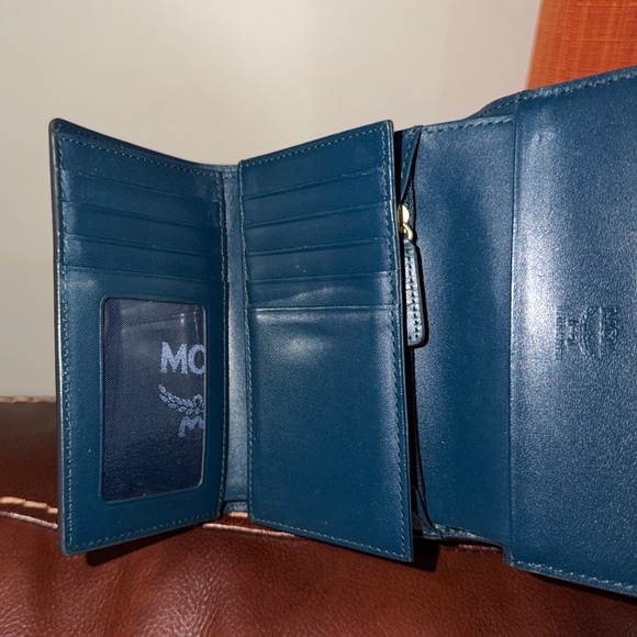 ‼️Authentic MCM Blue Leather Trifold Wallet - Picture 16 of 16